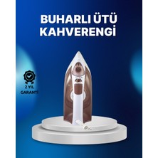 Kyops Buharlı Ütü 2200W Kireç Önleyici Self Clean Damlatmaz Kahverengi - Lisinya