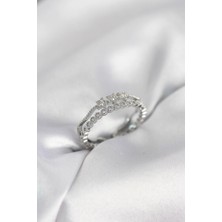 Erbilden Erb Gümüş Renk Minimal Yıldızlı Model Kadın Yüzük