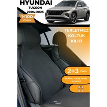 Özgürce %100 Pamuk Siyah Oto Koltuk Kılıf Seti Hyundai Tucson 5'li