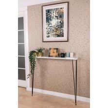 Normadia Beyaz Metal Radyatör Üstü Dekoratif Koridor Antre Rafı