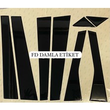 Özgürce Pianoblack Kaplama Kapı Direği, Parlak Siyah, 2001-2009 Polo Için