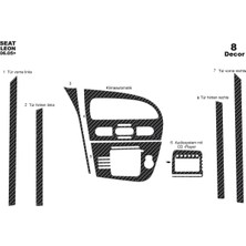 Özgürce Parlak Siyah Ön Torpido Kaplama 8 Parça Seat Leon 2005-2010