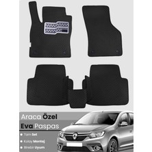Özgürce Eva Paspas Tam Set, 2013-2020 Renault Symbol 3, Su Geçirmez, Kolay Montaj