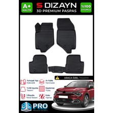 Özgürce Citroen C4 2021 3D Pro Havuzlu Paspas A+ Kalite Yüksek Koruma