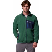 Columbia Fast Trek Overlay Tam Fermuarlı Polar Üst 2XL Yeşil Renkli Erkekler İçin