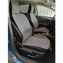 Özgürce Spor Desenli 5 Parça Keten Oto Koltuk Kılıf Seti, Konfor ve Şıklık