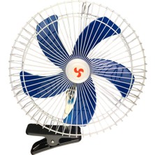 Özgürce 10 Inç 24V Araç Fanı, Maşalı, 5 Kanatlı, Döner Vantilatör