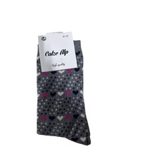 Giyim Barış Kalp Desenli Likralı Kadın Soket Çorap 1 Adet