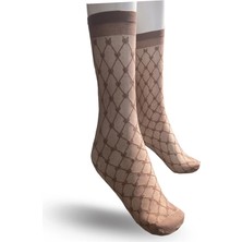 Giyim Flavour Kadın Norma Dizaltı Çorap Vizon