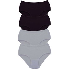 Giyim 4 Adet Tutku Kadın Yüksek Bel Bato Kalın Lastik Külot S3