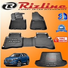 Özgürce 3D Paspas ve Bagaj Havuzu Seti, Siyah, Hyundai Tucson 2015-2020