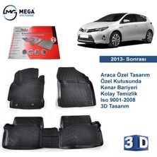 Özgürce 2013 ve Sonrası Toyota Auris Için 3D Havuzlu Paspas Seti