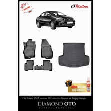 Özgürce 3D Havuzlu Paspas ve Bagaj Havuzu Fiat Linea 2007-2023 Uyumlu
