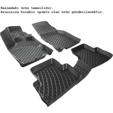 Özgürce Siyah 3D Havuzlu Paspas, Tam Uyum, Kia Ceed 2010-2012 Modeli Için