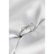 HERŞEYBURDAMODA Fiyonk Model Zirkon Taşlı Gümüş Renk Kadın Yüzük