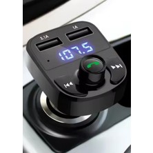 Özgürce Yüksek Güçlü Bluetooth Fm Transmitter Araç Kiti, Hızlı Şarj ve Mp3 Çalma