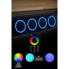 Özgürce Neon Işıklı 20 cm Dokunmatik Kumandalı Midrange Hoparlör Kapağı 2 Takım (4 Adet)