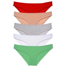 Giyim 5 Adet Süper Eko Set Likralı Kadın Slip Külot 524