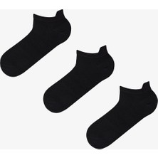 Penti Erkek Siyah Black Bamboo 3'lü Patik Çorap