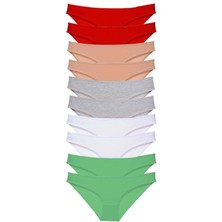 Giyim 10 Adet Süper Eko Set Likralı Kadın Slip 506