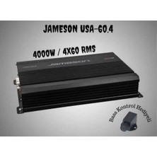 Jameson 4 Kanal 4000W Oto Amfi, Bass Kontrol, Hediye Cpr Sound
