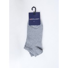 North Of Navy Gri Melanj Erkek Patik Çorap YMR006