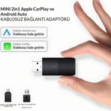 Özgürce Mini Pro Duo 2in1 Kablosuz Araç Adaptörü, Carplay ve Android Auto Uyumlu