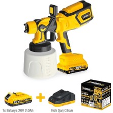 SHC4200 Mey Ithalat® Sgs 5460 Akülü Boya Tabancası 1x2.0 Akülü