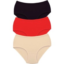 Giyim 3 Adet Tutku Kadın Yüksek Bel Bato Kalın Lastik Külot S1