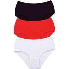 Giyim 3 Adet Tutku Kadın Yüksek Bel Bato Kalın Lastik Külot S3