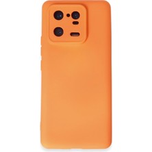Storozde Newface Xiaomi Mi 13 Pro Kılıf Nano Içi Kadife Silikon - Turuncu