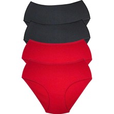 Giyim 4 Adet Kadın Yüksek Bel Ribana Bato Külot S013