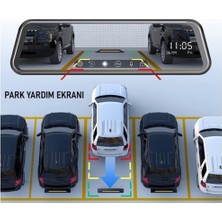 Özgürce 10" Tam Ekran Hd Araç Kamerası, Dikiz Aynası ve Geri Görüş Sistemi