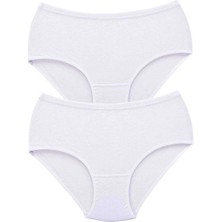 Giyim 2 Adet Tutku Kadın Yüksek Bel Bato Kalın Lastik Külot Beyaz