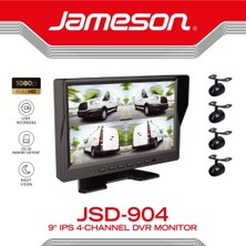 Jameson 9 Inç 4’lü Kayıt Sistemi 1080P Ahd Dvr Güvenlik Kamera Seti