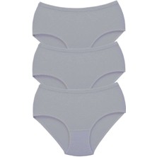 Giyim 3 Adet Tutku Kadın Yüksek Bel Bato Kalın Lastik Külot Gri