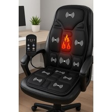 Hpytech🔥ısıtmalı Masaj Minderi 🎛️8 Modlu Bel Sırt Masaj Aleti🎮 Kumandalı Koltuk Masaj Pedi-Ev,ofis,araç Uyumlu Ergonomik Masaj Pedi