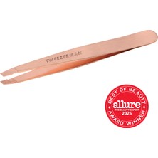 TWEEZERMAN Rose Gold Slant Tweezer - Altın Pembe Cımbız