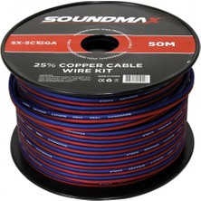 Özgürce 50 Metre Çiftli Subwoofer Kablosu SX-SC12GA, Güçlü ve Dayanıklı Ses Kalitesi