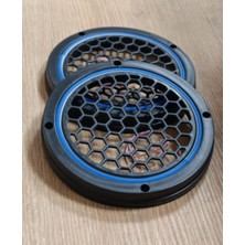 Özgürce 16CM Mavi Neon Işıklı Hoparlör ve Midrange Kapağı 2’li Takım, Vidalanabilir