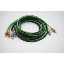 Özgürce El Yapımı Bakır Rca Kablosu, 2 Giriş 4 Çıkış, 1 Metre, Kaliteli Bağlantı