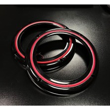 Özgürce Kırmızı Neon Işıklı 20CM Midrange ve Hoparlör Kapağı 2’li Takım