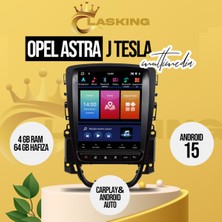 Özgürce Opel Astra J Kasa Android Multimedya Tesla Ekran 4gb Ram 64GB Hafıza Carplay