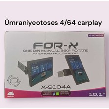 Özgürce 10,1" 360° Dönen Head Up Multimedya X9104A 4/64 Carplay Adaptörü