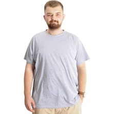 ModeXL Büyük Beden Erkek Tshirt Bisiklet Yaka Basic 20031 Grimelanj