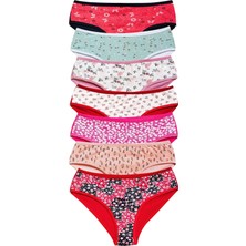 Giyim Pamuklu Geniş Kenarlı Likralı Desenli Bato Kadın Külot 7'li Paket