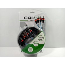 Özgürce Yüksek Kalite 4 Giriş 4 Çıkış Rca Kablosu, 5 Metre, Bakır Malzeme