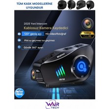 Özgürce Q28 Motosiklet Kaskı Için Kameralı Bluetooth Kulaklık 1080P Hd Geniş Açılı