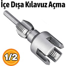 Badem10 Içe Dışa Kılavuz Açma Seti 1/2 Boru Diş Uyumlu Metal Diş Açma Aparatı Profesyonel Kullanım