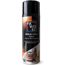 Fawori Akrilik Sprey Vernik 400 ml Parlak Siyah – Yüksek Parlaklık – Ahşap, Sunta/mdf Uyumlu – Iç ve Dış Mekan Kullanım